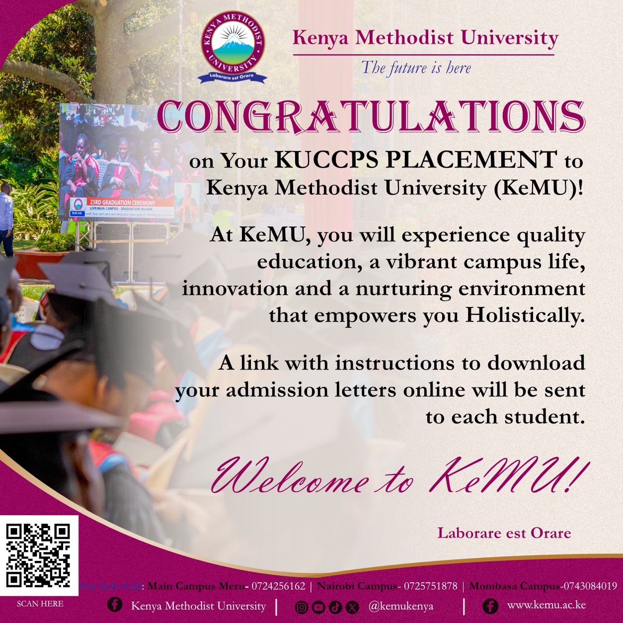 Welcome to KeMU - KUCCPS Placement